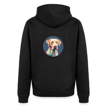 Beautiful Labrador Dog, in Beautiful Colors - Unisex Premium Organic Zip Hoodie - black - Back - Nico (187cm)