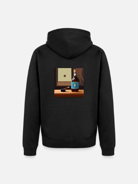 Whisky / Scotch / Bar - Unisex Premium Bio Zip Hoodie - Schwarz