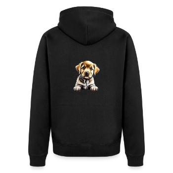 Golden Retriever Dogs Dog Owners Dog Puppy - Unisex Premium Organic Zip Hoodie - black - Back - Nico (187cm)
