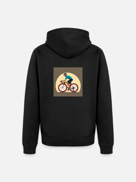 Fahrrad / Rennrad - Unisex Premium Bio Zip Hoodie - Schwarz