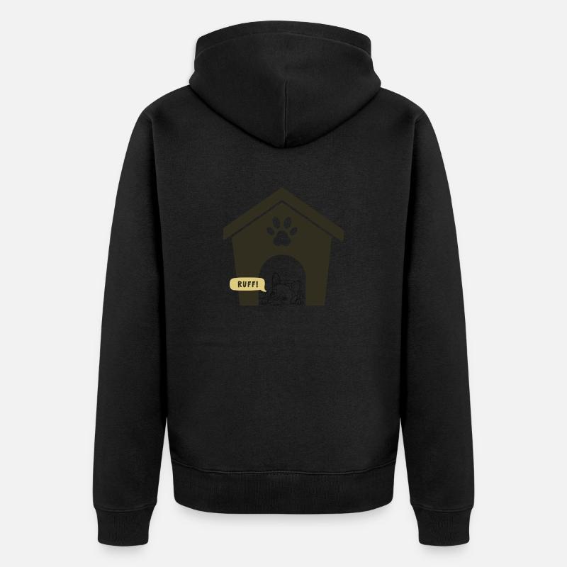 Ruff Day Dog Design - Veste à capuche bio Premium Unisexe - noir