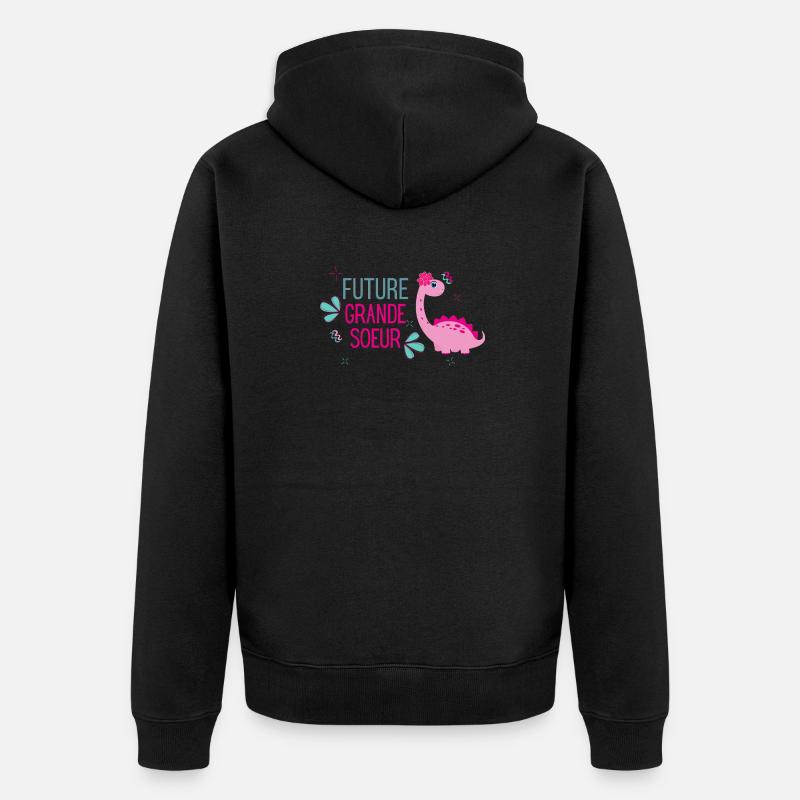 Future grande sœur - annonce grossesse - Veste à capuche bio Premium Unisexe - noir