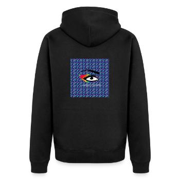 Oeil - Veste à capuche bio Premium Unisexe - noir - Dos - Nico (187cm)