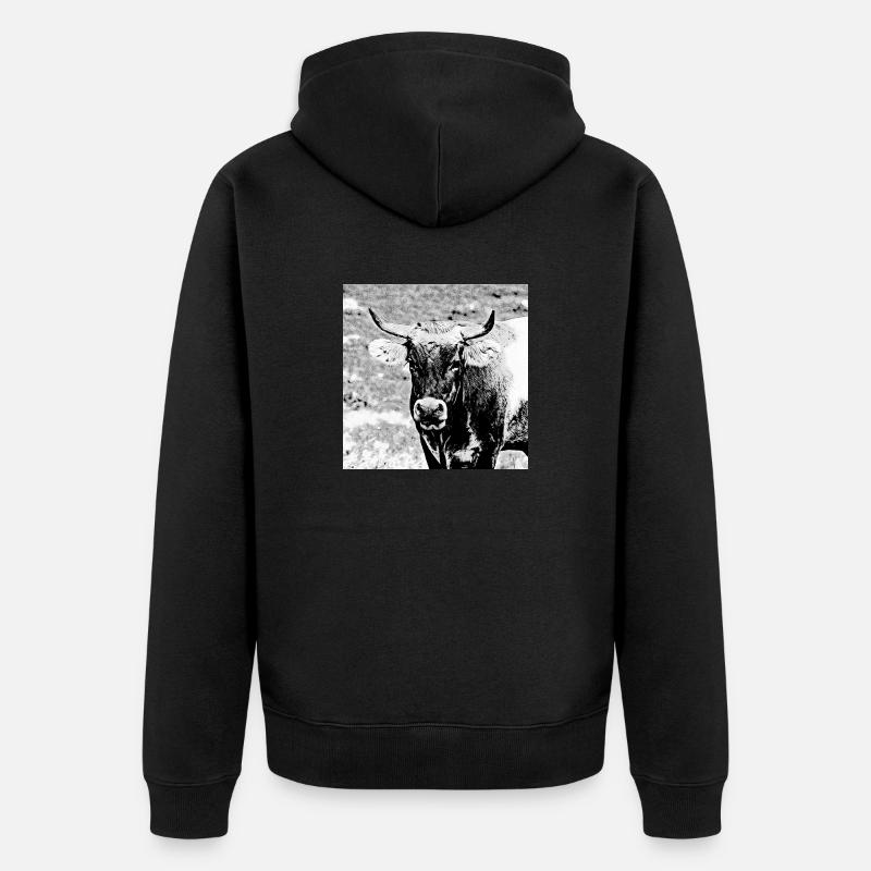 Taureau - Veste à capuche bio Premium Unisexe - noir