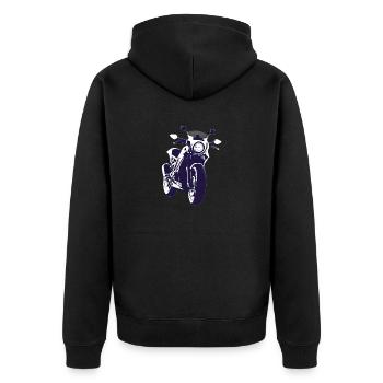 Moto Moto Moto Fan de Moto Motorcross - Veste à capuche bio Premium Unisexe - noir - Dos - Nico (187cm)
