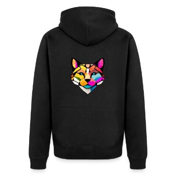 Chat persan, matou ou chat, chat, propriétaire de chat, chat domestique - Veste à capuche bio Premium Unisexe - noir - Dos - Nico (187cm)