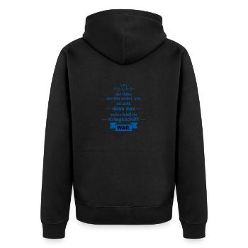Lustige Sprüche Scheidung - Unisex Premium Bio Zip Hoodie - Schwarz - Hinten - Nico (187cm)