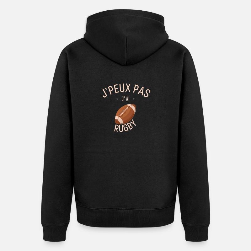J'Peux Pas J'Ai Rugby - Veste à capuche bio Premium Unisexe - noir