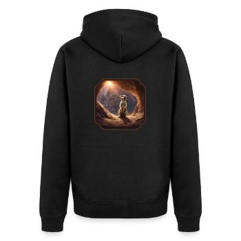 Suricate et espoir 1 - Veste à capuche bio Premium Unisexe - noir - Dos - Nico (187cm)