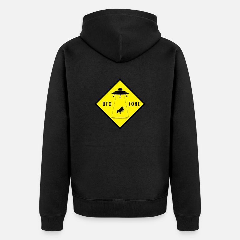 UFO Zone - Veste à capuche bio Premium Unisexe - noir