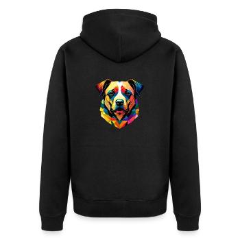 Schäferhund Hundehalter Hund Hundebesitzer Hunde - Unisex Premium Bio Zip Hoodie - Schwarz - Hinten - Nico (187cm)