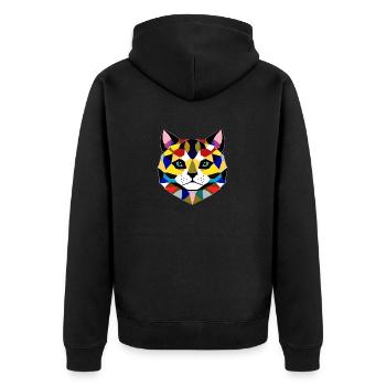 Chat domestique Chat Chat Propriétaire Chaton Chaton - Veste à capuche bio Premium Unisexe - noir - Dos - Nico (187cm)