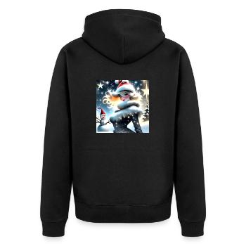 Joyeux Noel #7 - Veste à capuche bio Premium Unisexe - noir - Dos - Nico (187cm)