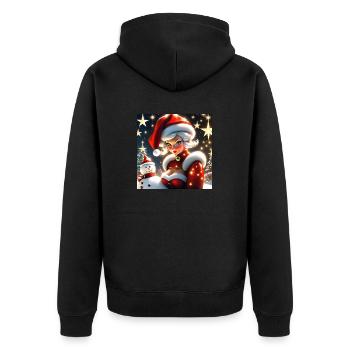Joyeux Noel #11 - Veste à capuche bio Premium Unisexe - noir - Dos - Nico (187cm)
