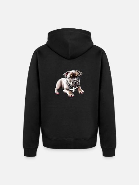 Staffordshire Bull Terrier Dogs Dog Owners Dog - Unisex Premium Organic Zip Hoodie - black