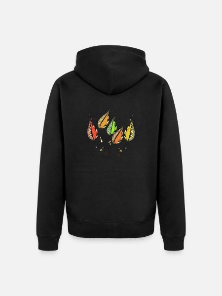 List - Unisex Premium Organic Zip Hoodie - black