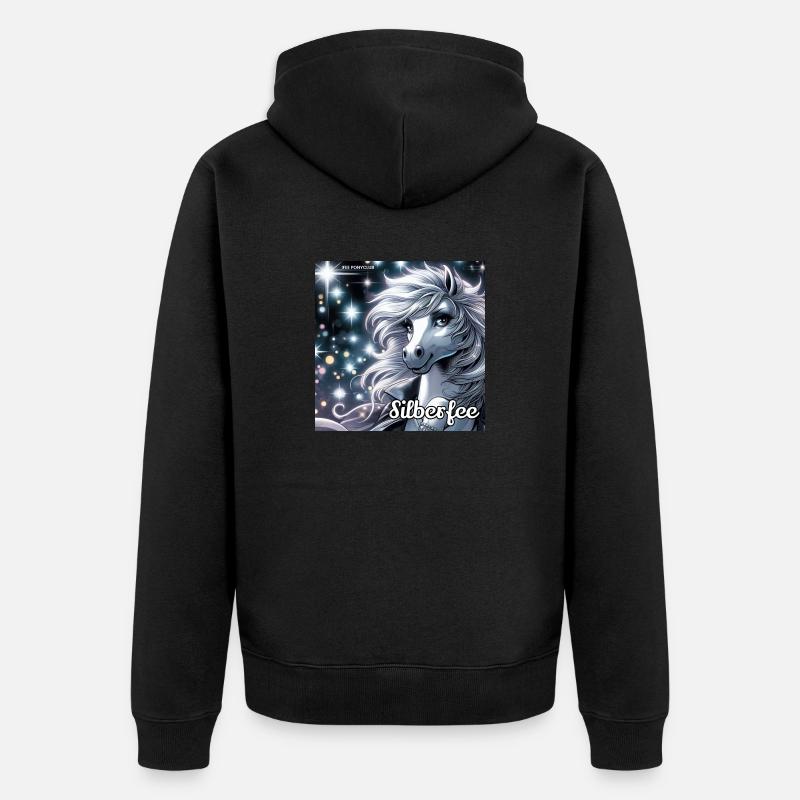 Silberfeenzauber - Unisex Premium Bio Zip Hoodie - Schwarz