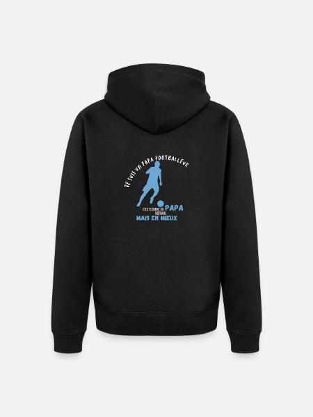 Papa mais en mieux - Veste à capuche bio Premium Unisexe - noir