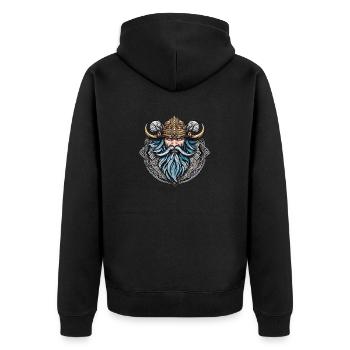 viking odin thor valhalla - Veste à capuche bio Premium Unisexe - noir - Dos - Nico (187cm)
