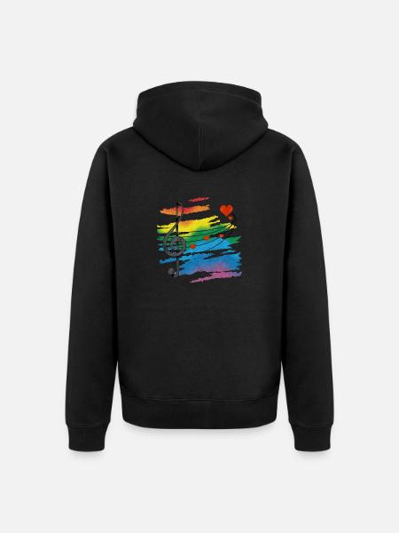 Music - Unisex Premium Organic Zip Hoodie - black