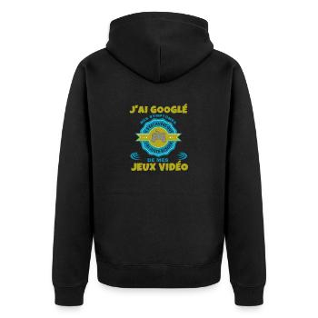 JEUX vidéo - Veste à capuche bio Premium Unisexe - noir - Dos - Nico (187cm)
