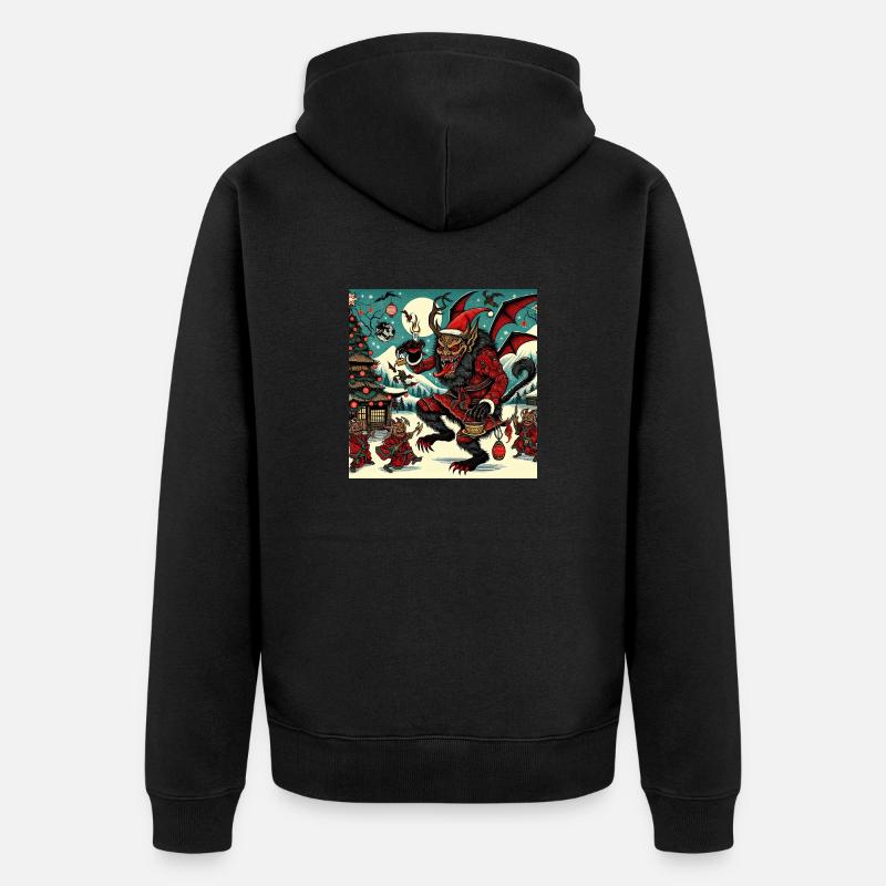 Noël Krampus - Veste à capuche bio Premium Unisexe - noir