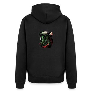 Death in space - Unisex Premium Organic Zip Hoodie - black - Back - Nico (187cm)