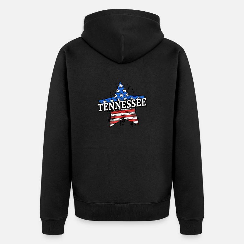 Tennessee - États-Unis - États-Unis d’Amérique - Veste à capuche bio Premium Unisexe - noir