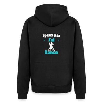 J'peux pas j'ai danse - Veste à capuche bio Premium Unisexe - noir - Dos - Nico (187cm)