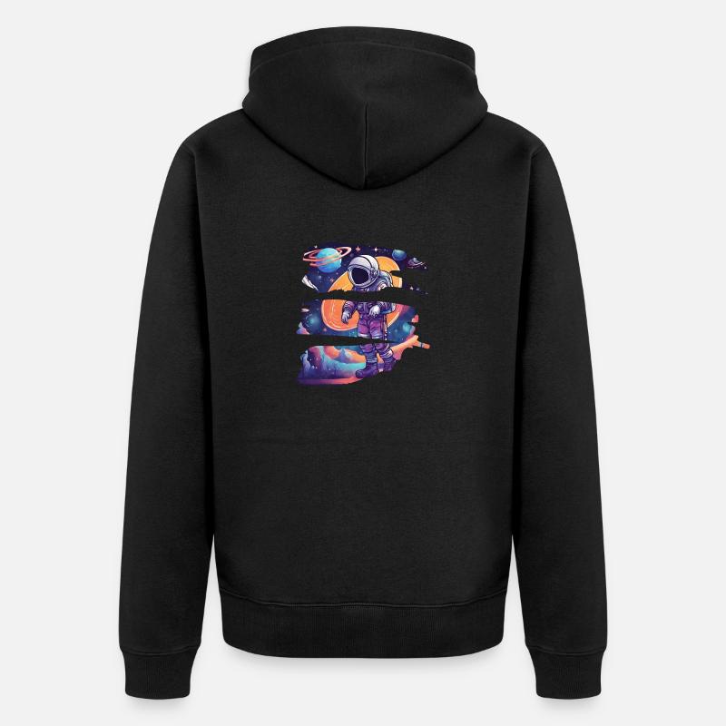 Astronaute Combinaison Spatiale Galaxy Walking - Veste à capuche bio Premium Unisexe - noir