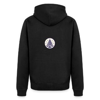 Christmas Tree Emblem Fir Tree or Christmas Tree - Unisex Premium Organic Zip Hoodie - black - Back - Nico (187cm)