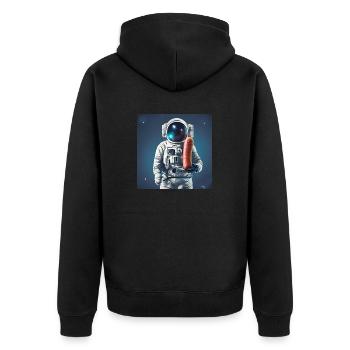Astronaute saucisse - Veste à capuche bio Premium Unisexe - noir - Dos - Nico (187cm)