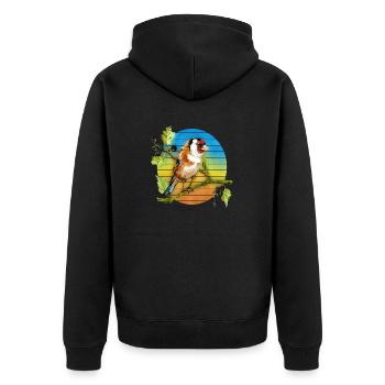 Oiseau coloré - Veste à capuche bio Premium Unisexe - noir - Dos - Nico (187cm)