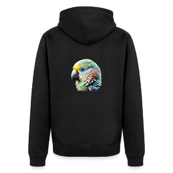 Perruche Bird Propriétaire d’oiseau Calopsitte - Veste à capuche bio Premium Unisexe - noir - Dos - Nico (187cm)