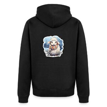 Moutons d’hiver - Veste à capuche bio Premium Unisexe - noir - Dos - Nico (187cm)