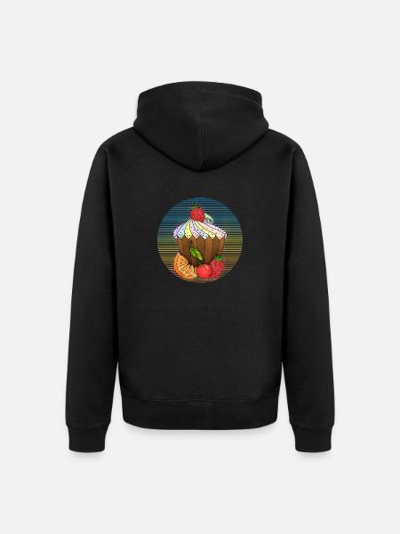 Cake - Unisex Premium Organic Zip Hoodie - black