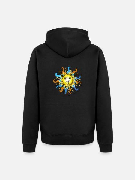 Winter Solstice 01 - Unisex Premium Organic Zip Hoodie - black