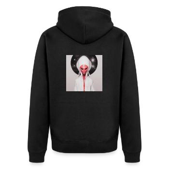 Astronomy Astrophysics Spirituality - Unisex Premium Organic Zip Hoodie - black - Back - Nico (187cm)