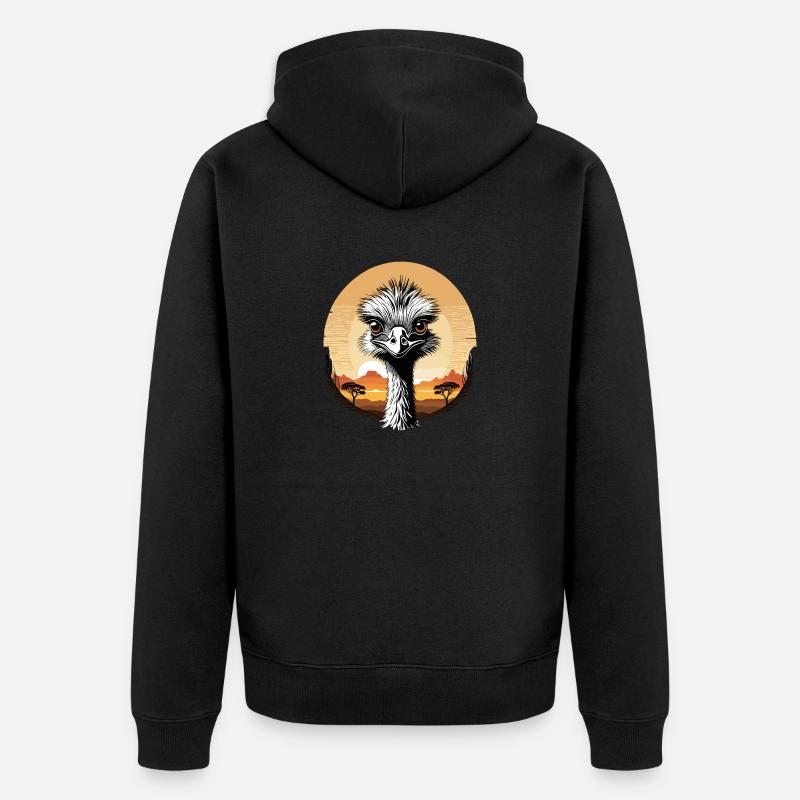 Émeu - Veste à capuche bio Premium Unisexe - noir