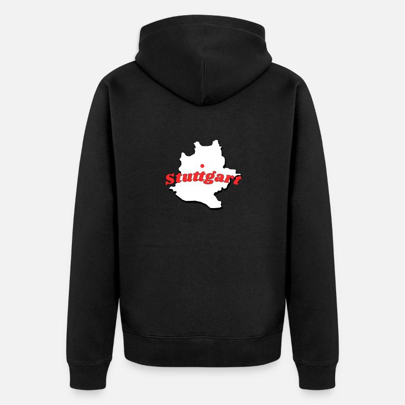 Stuttgart - Unisex Premium Bio Zip Hoodie - Schwarz