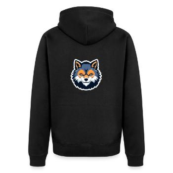 Werwolf Halloween Illustration - Unisex Premium Bio Zip Hoodie - Schwarz - Hinten - Nico (187cm)