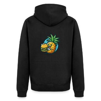 Ananas burger - Veste à capuche bio Premium Unisexe - noir - Dos - Nico (187cm)