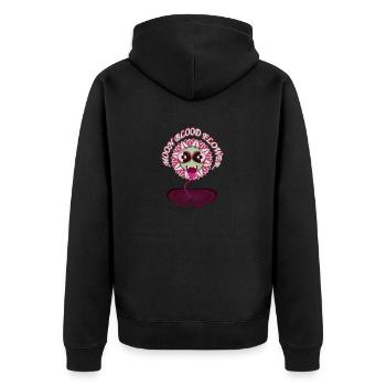 MOND - Unisex Premium Bio Zip Hoodie - Schwarz - Hinten - Nico (187cm)