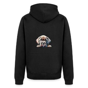 Mastiff Dog Owner Bulldog Dogs Dog - Unisex Premium Organic Zip Hoodie - black - Back - Nico (187cm)