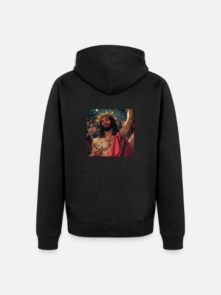 Jesus celebrates - Unisex Premium Organic Zip Hoodie - black