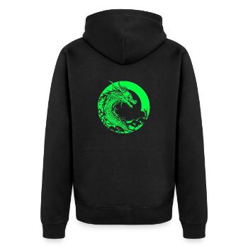Fantasy Dragon Anime Dragon Head Reptile mythique - Veste à capuche bio Premium Unisexe - noir - Dos - Nico (187cm)
