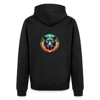 422 CC LIONLITY NFT CLG Pro 1 - Unisex Premium Bio Zip Hoodie - Schwarz - Hinten - Nico (187cm)