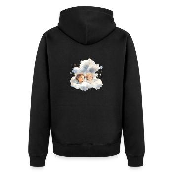 Children's Heaven Dreams Gift - Unisex Premium Organic Zip Hoodie - black - Back - Nico (187cm)