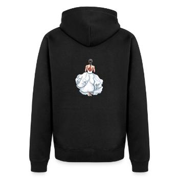 La Mariée, Mariage, Marié, Mariage, Enterrement De Vie De Jeune Fille - Veste à capuche bio Premium Unisexe - noir - Dos - Nico (187cm)
