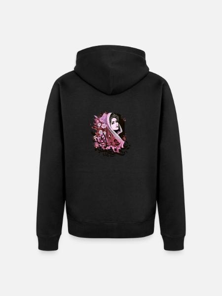 Donna iraniana - Design persiano (iran) - Felpa con cappuccio ecologica premium unisex - nero